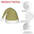 thumbnail image 4 of Bingfone Mardi Gras Purple Yellow Plaid for Kids Christmas Hat Santa Hat for Boys Girls Teenager for Christmas New Year Xmas Festive Holiday Party Supplies Gifts, 4 of 6