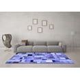 thumbnail image 3 of Ahgly Company Indoor Rectangle Patchwork Blue Transitional Area Rugs, 2' x 5', 3 of 4
