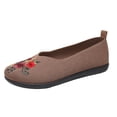 thumbnail image 2 of Norvail Non-Slip Soft Sole Comfortable Embroidered Flyknit Breathable Single Shoes for Middle-Aged and Elderly Women, Lightweight Walking Shoes with Cushioned Insole, Easy Slip-On Design, 2 of 3