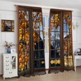 thumbnail image 5 of Autumn Scenery Curtains, Maple Leaves Fallen Leaves Forest Snow Mountain Window Treatments for Bedroom Kitchen Living Room Drapes 2 Panels Rod Pocket 84x84 Inch, 5 of 5