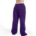 thumbnail image 5 of Mohiass Men's Fleece Sweatpants Straight Leg Casual Baggy Sweat Pants Drawstring Athletic Workout Gym Jogger with Pockets Purple M, 5 of 7