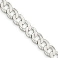thumbnail image 6 of 925 Sterling Silver 8mm Close Link Flat Curb Chain 22 Inch, 6 of 7