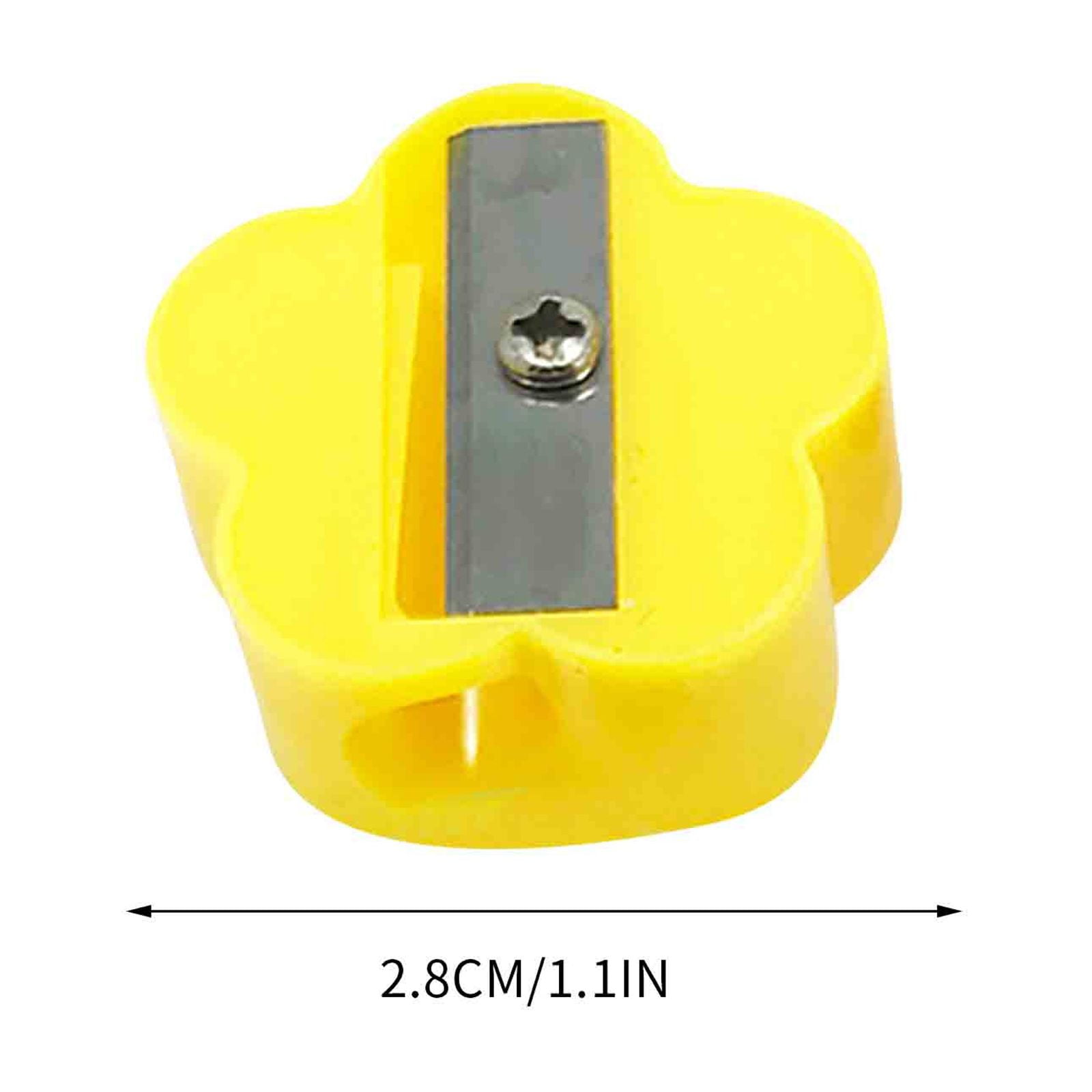 HBBKVI 100 Pcs Pencil Sharpener, Colorful Pencil Sharpener Portable Manual Pencil Sharpener for Office Supplies Random Color