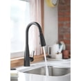 thumbnail image 5 of Moen 87627EIBL Haelyn Single-Handle Pull-Down Sprayer Kitchen Faucet with ColorCue Temperature Indicator, Matte Black, 5 of 9