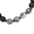 thumbnail image 2 of Lot de 2 bracelets magnétiques tendance pour hommes et femmes, acupuncture, amincissant, soulagement des douleurs, perles en pierre, 2 of 4