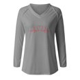 thumbnail image 4 of Blusa con cuello en V de manga larga con estampado de día de San Valentín suelto informal a la moda para mujer Fridja  FKASFK4022, 4 of 4