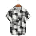 thumbnail image 2 of ZQUUVOU Mens Short Sleeve Button Down Plaid Shirts Casual Regular Fit Plaid Shirts Collar Summer Beach Shirts G-Multicolor, 2 of 5