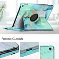 thumbnail image 5 of For Amazon Fire HD 10 & Fire HD 10 Plus Tablet Case (Only Compatible with 11th Generation 2021 Release) - 360 Degree Rotating Swivel Stand Cover Dual Auto Sleep/Wake, Emerald Marble, 5 of 9