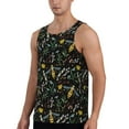 thumbnail image 2 of Easygdp Wasp and Florals Men's Tank Top, Sleeveless Muscle T Shirts, Breathable, Quick-Dry, Loose for Gym, Running, Fitness - Large, 2 of 9