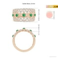 thumbnail image 4 of ANGARA Natural Art Deco Inspired Emerald Broad Filigree Ring in 14K Rose Gold for Women (Size-2.6mm) | May Birthstone, Birthday, Anniversary, Jewelry Gift for Women | Natural Emerald Ring, 4 of 9