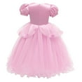 thumbnail image 2 of Girls Princess Costume Puff Sleeve Fancy Birthday Party Dress up, 2 of 3