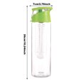 thumbnail image 4 of Botella de agua con infusor de frutas de 800 ml con tapa abatible y botella para hacer zumos, 4 of 6