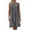 Gray, variant on Busydd Summer Dresses for Women 2025 Plus Size Dresses S-5XL Solid Color Round Neck Linen Dress Short Sleeve Oversized Sundresses for Women Trendy Pleated Casual Dresses for Women Beige S