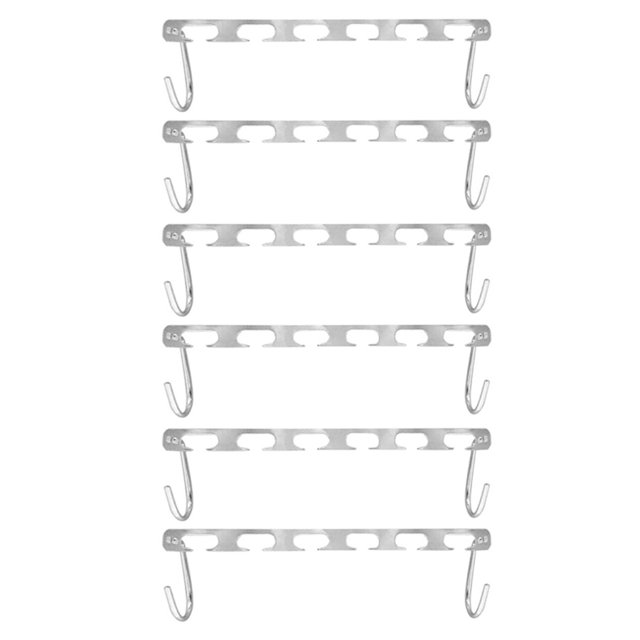 Paquete de 6 perchas de ropa plegables de Metal para el hogar, dormitorio, sala de estar, armario colgante, gancho para ropa, soporte para ahorro Almacenamiento y organización del hogar Forma plana Kearding HA068303-01