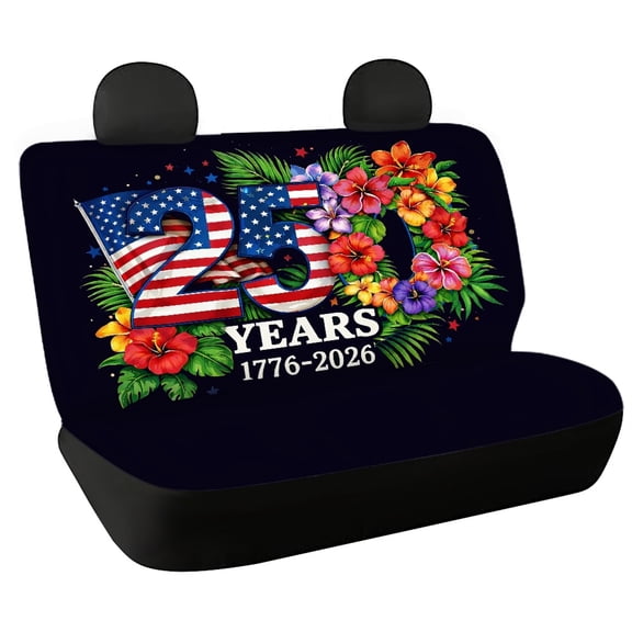 FUIALDOLG 250 Years Patriotic Full Wrap Car Seat Cover for Car Interior Automotive, Comfortable Rear Bench Seat Covers Stretch Car Back Seat Cover Protectors