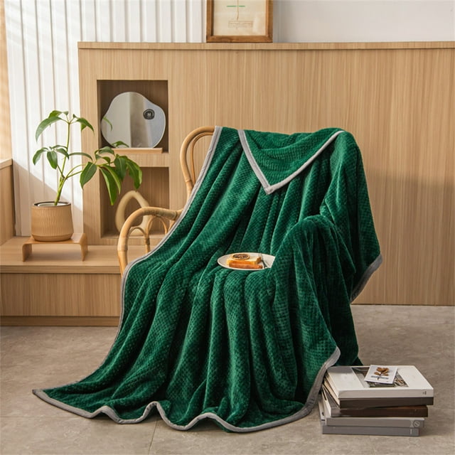 HOARBOEG Office Napping Blanket Sofa Cover Blanket Pineapple Check Velvet Blanket