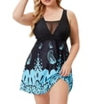 thumbnail image 2 of TIMIFIS Tankini pour Femmes Grande Taille, Maillot de Bain Deux Pièces, Robe de Bain Fluide avec Short, 2 of 7