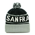 thumbnail image 2 of American Cities USA Favorite City Cuff Cable Knit Winter Pom Pom Beanie Hat Cap, 2 of 3