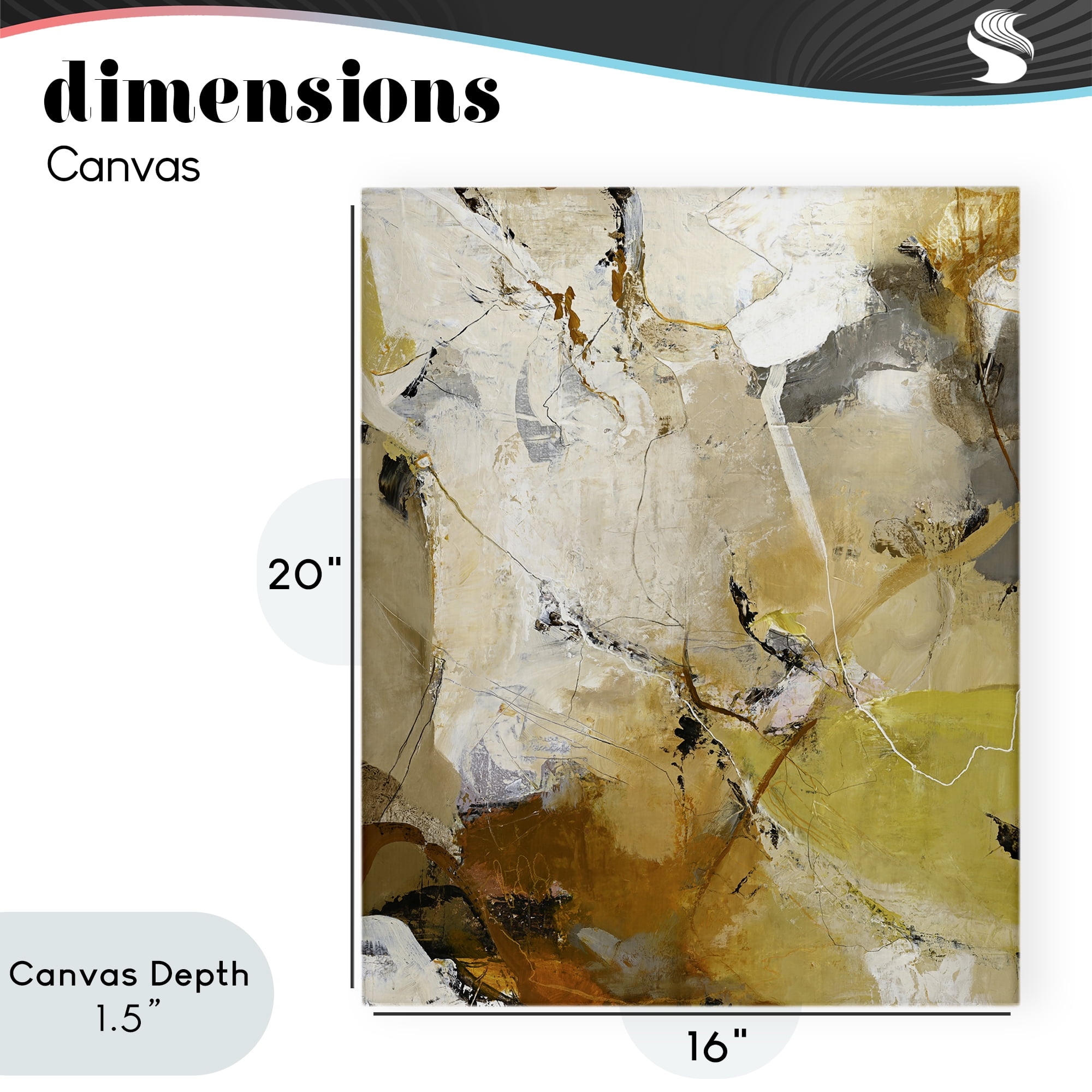 Stupell Industries Warm Earth Tones In Motion Canvas Wall Art, design by Design Fabrikken