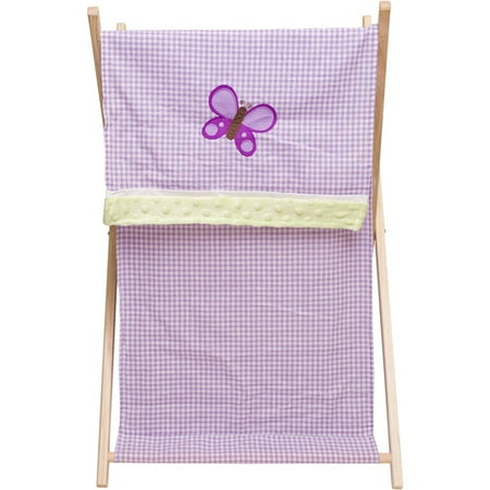 Pam Grace Creations Laundry Hamper, Lavender Butterfly