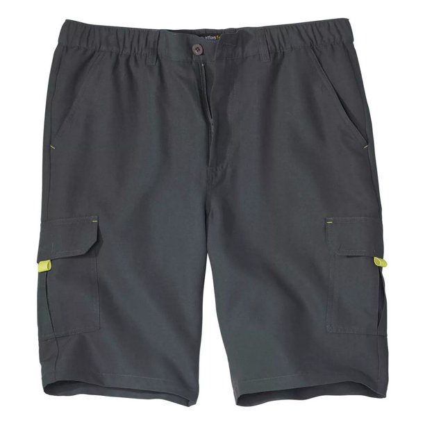 Atlas For Men - Pantalón Corto Multibolsillos para Hombre (Gris Oscuro)