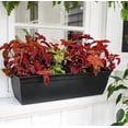 thumbnail image 3 of The HC Companies 24 Inch Eclipse Window Planter - Indoor Outdoor Rectangular Plant Pot with Removable Saucer for Flowers, Herbs, Clay, 3 of 7