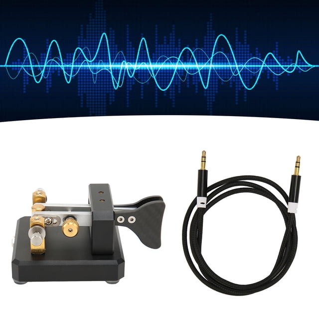 CW Key Automatic Morse, Morse Code Key Double Paddle, Morse Code Keyer Automatic Shortwave Portable CW Morse Telegraph Key for Camping Indoor