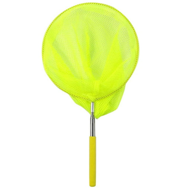Aodebiao Filet de Pêche Extensible pour Enfants avec Poignée Télescopique, Polyester et Acier Inoxydable, Diamètre du Filet 7,86 Pouces, Idéal pour l'Exploration en Plein Air, Longueur de la Canne 14,54 - 33,79 Pouces