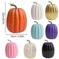 thumbnail image 3 of 2026 8.7x6.3in Large Pink Artificial Pumpkin – Faux Foam Halloween Thanksgiving Fall Decor, Playful Seasonal Centerpiece, 3 of 5