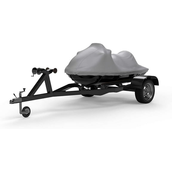 Weatherproof Jet Ski Covers for Polaris SL 750 1993-1995 - Gray - Highest Fabric Quality - All Weather - Trailerable - Protect from Rain, Sun, & More! Includes Trailer Straps & Storage Bag