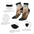 thumbnail image 5 of Fuzoiu Three Horses Oil Painting Print Adult Socks, Crew Moisture-wicking Socks, Unisex Cushion Crew Socks,Casual Sports Ankle Socks, 5 of 7