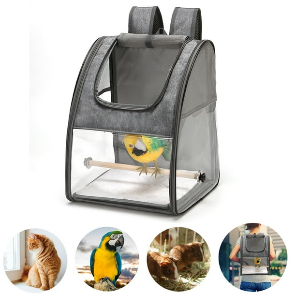 Bird Carrier Bird Travel Cage Backpack Folding with Perch Dog Backpack