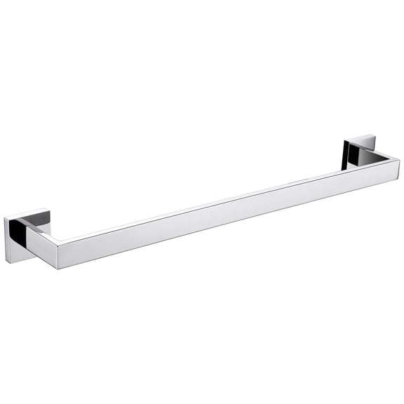 Lexora Home Bagno Lucido Stainless Steel 24" Towel Bar in Chrome