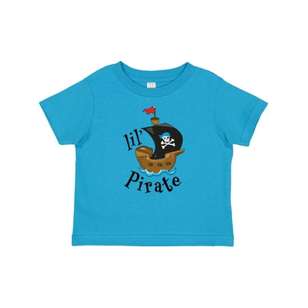 

Inktastic Lil Pirate Pirate Ship Blue Bandana Gift Baby Boy or Baby Girl T-Shirt
