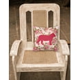thumbnail image 2 of Carolines Treasures Tiger Shabby Chic Pink Roses Fabric Decorative Pillow 14Hx14W multicolor, 2 of 2