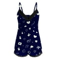 thumbnail image 5 of Hpapadks Womens Pajamas Set Valentine's Day V Neck Love Print Sleeveless Tank Tops Shorts Cozy Homewear Set Women Pjs Navy S, 5 of 6