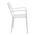 thumbnail image 2 of Wald Outdoor Dining Arm Chair White Finish (Set of 2), 2 of 5