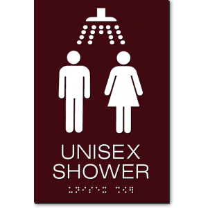 

UNISEX SHOWER Sign-Brown / White (4 Units)