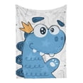 thumbnail image 1 of Cobija Manta Frazada Para Bebé Juana Gallo Diseño de Dino Azul Ultra Suave y Ligera, 1 of 5