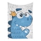 thumbnail image 1 of Cobija Manta Frazada Para Bebé Juana Gallo Diseño de Dino Azul Ultra Suave y Ligera, 1 of 5