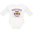 thumbnail image 3 of Inktastic Mardi Gras Time Party Mask Boys or Girls Long Sleeve Baby Bodysuit, 3 of 5