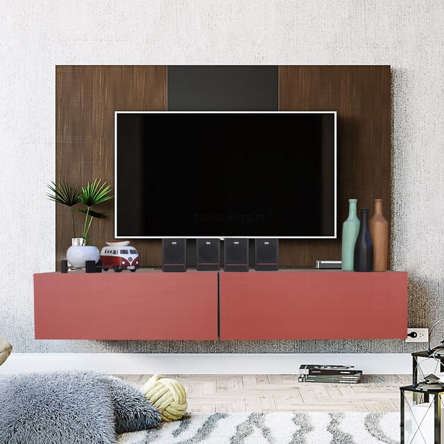 Mueble para tv de 55” Centro De Entretenimiento Flotante Hogare Centro Flotante 2 puertas 120 cms