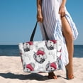 thumbnail image 3 of Wukai Cute Poodle Dog Print Zipper Bag,large Beach Tote Bag,Waterproof Sandproof Bag,Grocery and Picnic Tote Travel Bag, 3 of 5