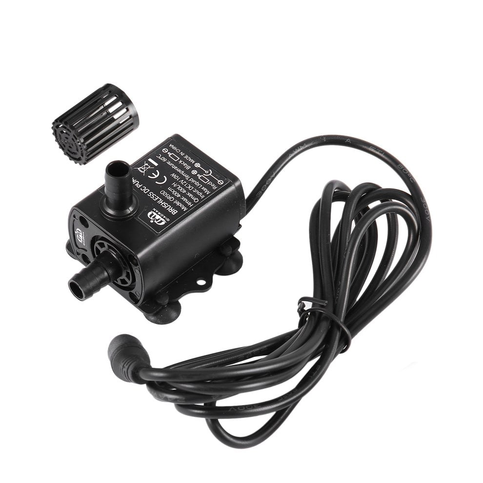 Decdeal DC12V 6W Brushless Water Pump with 5.5*2.1mm Female Waterproof Submersible Fountain Aquarium Circulating 400L/H Lift 400cm