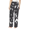 thumbnail image 6 of Pajama Pants Women - black math number Soft Breathable Sleep & Lounge Pants for Women, Comfy Casual Pj Pants Bottoms with Pockets, 6 of 7