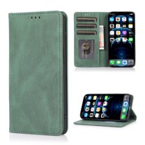 for iPhone 16e Wallet Case, with Credit Card Slots Stand Strong Magnetic PU Leather Flip Fold Protective Shockproof Bracket Phone Case for iPhone 16e Case Slim Wallet, Green