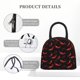 thumbnail image 4 of Fotbe Red Hot Chili Bolsa de Almuerzo con Estampado, Lonchera Aislada, Contenedor de Comida Reutilizable Tipo Cooler a Prueba de Fugas, 4 of 6
