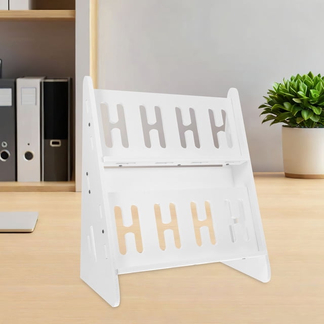 Luxshiny White Multi Phone Rack Stand for Desk with 2 Tier Layout for Efficient Mobile Device Management