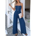 thumbnail image 7 of PRETTYGARDEN Jumpsuits for Women Dressy Summer Sleeveless Travel One Piece Outfits Spring Casual Wide Leg Pants Rompers, 7 of 7