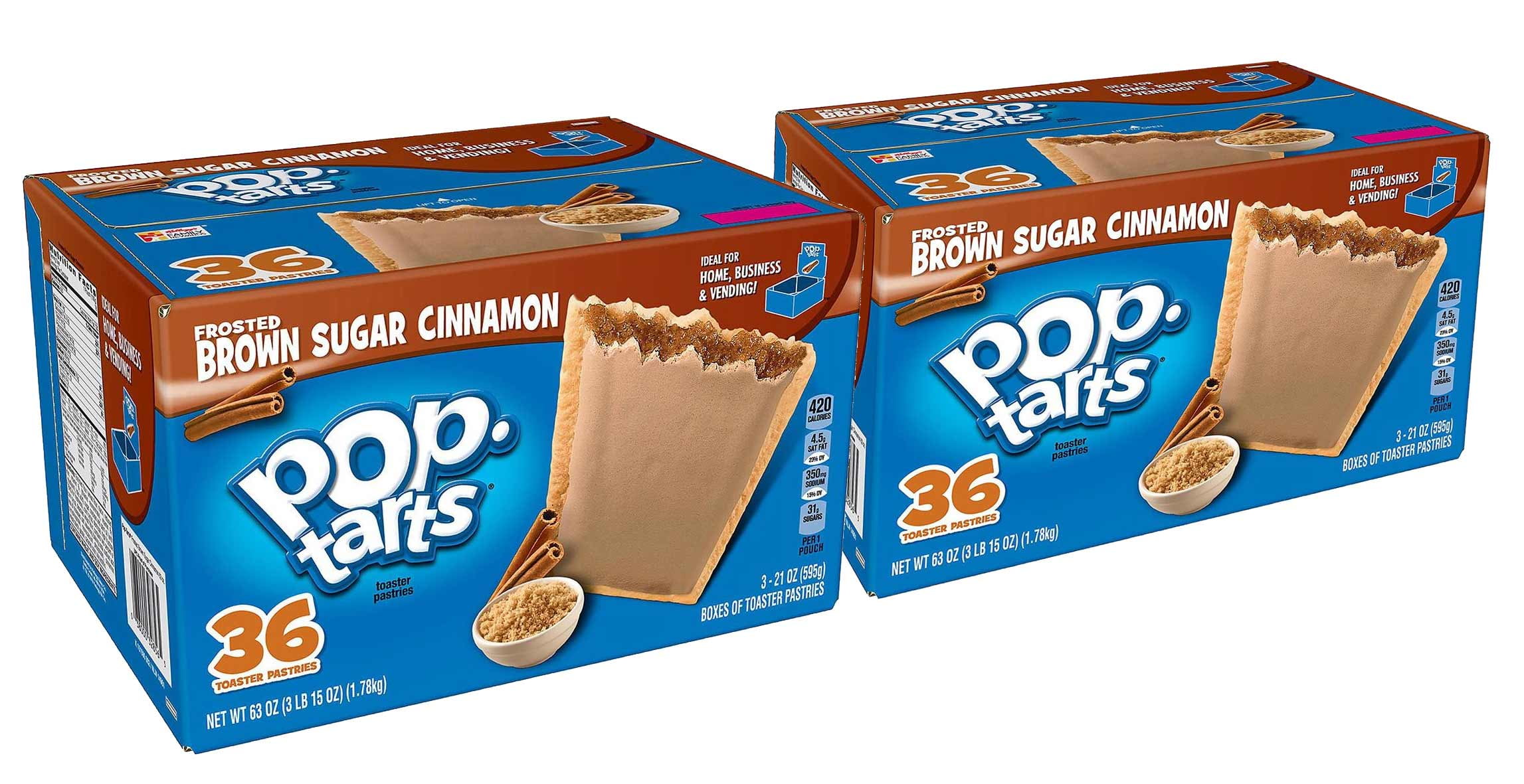 Kellogg's Pop Tarts, Brown Sugar Cinnamon 36 ct, 2 PACK - Walmart.com